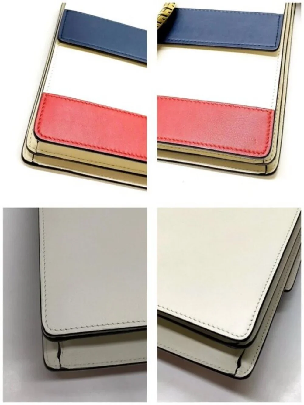 Authentic Gucci Dionysus Bamboo Top Handle Leather Bag White Red Blue Crossbody